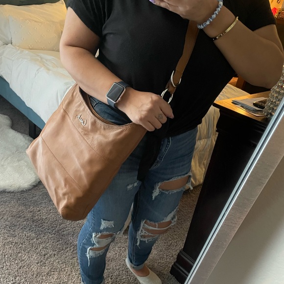 *Used* Coach Leather Boho Bag with adjustable shoulder strap- Camel Color - Picture 13 of 17